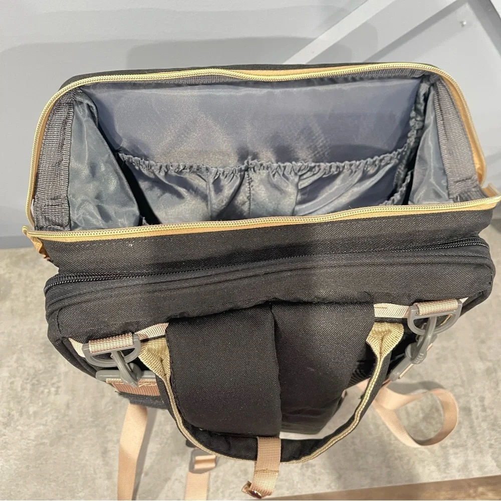 Black and Tan Diaper Bag